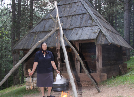 Дводелна колиба