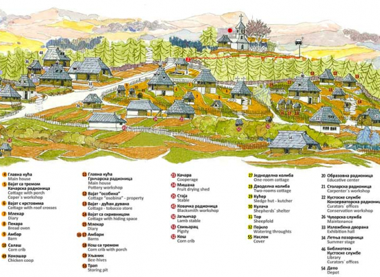 Map of Museum Staro selo Sirogojno